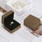2-Piece Velvet Metal Ring Box Set – Elegant Engagement & Wedding Ring Holder for Women, Travel-Friendly Gift Box for Proposal, Anniversary, Bridal Party (Black)